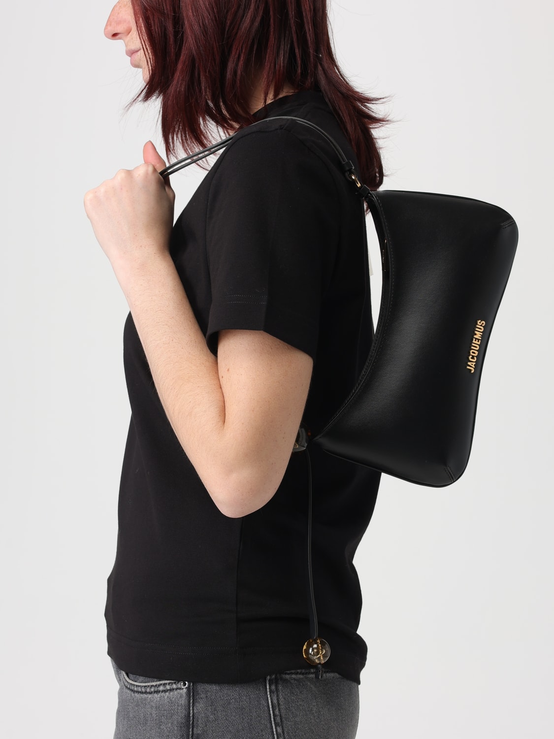 JACQUEMUS BORSA A SPALLA: Borsa a spalla donna Jacquemus, Nero - Img 2