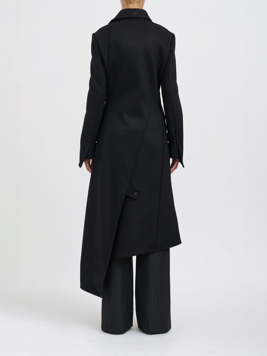 COURRÈGES COAT: Coat woman CourrÈges, Black - Img 3