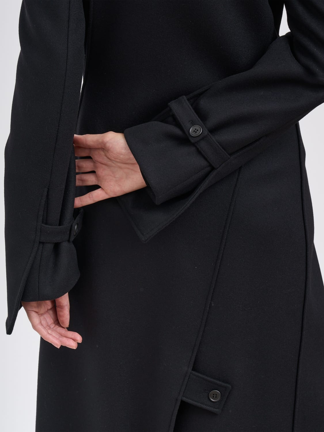 COURRÈGES COAT: Coat woman CourrÈges, Black - Img 5