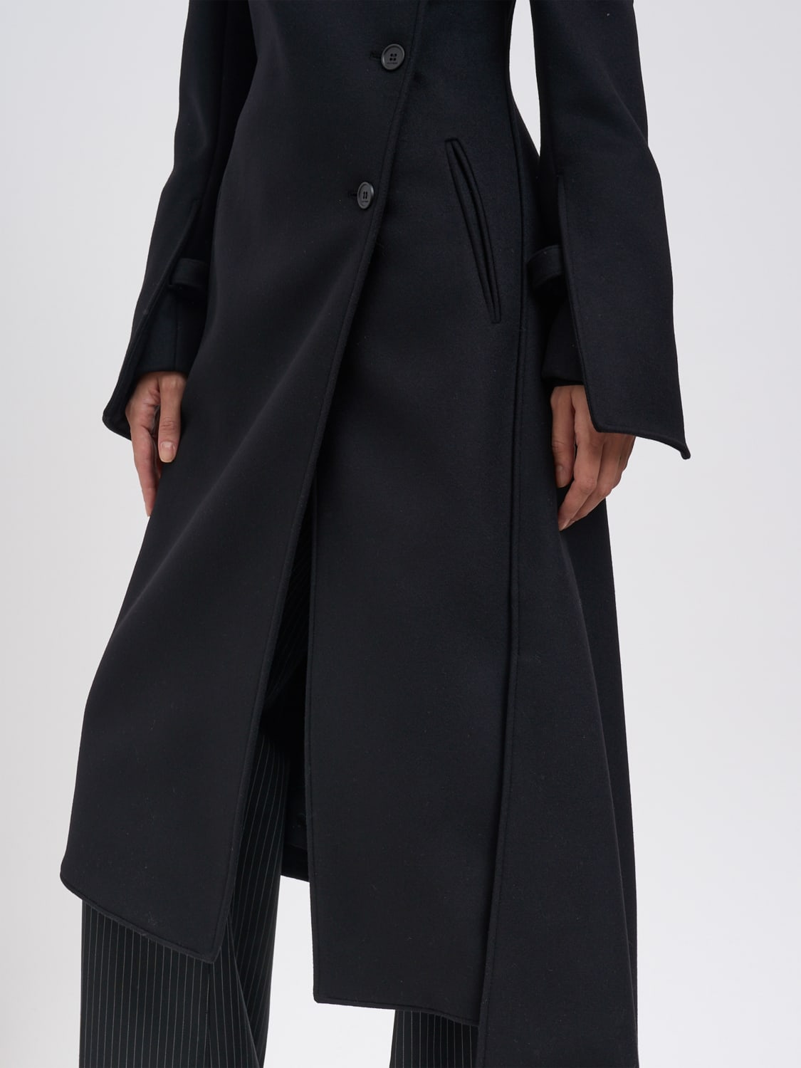 COURRÈGES COAT: Coat woman CourrÈges, Black - Img 6