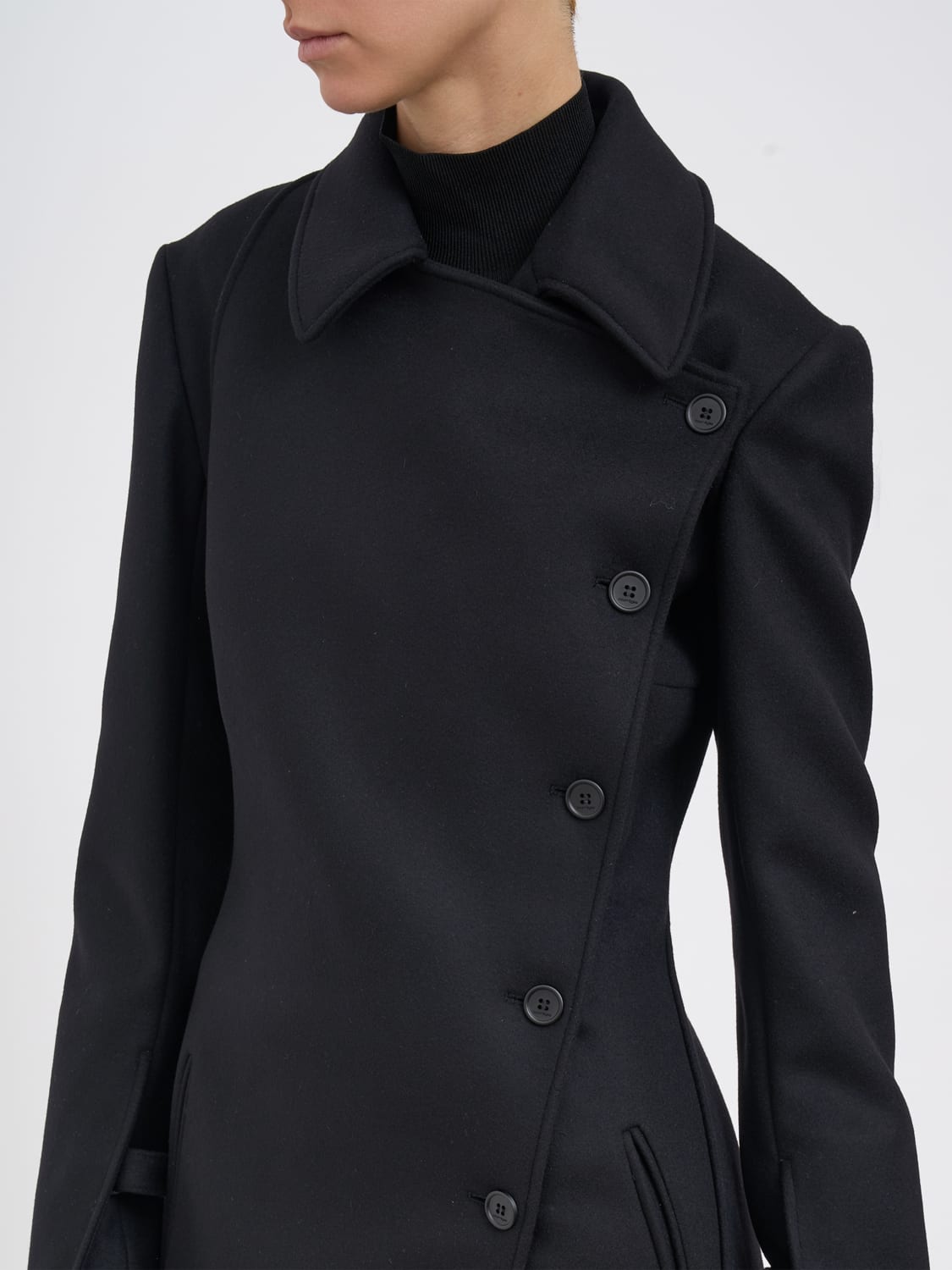 COURRÈGES COAT: Coat woman CourrÈges, Black - Img 7