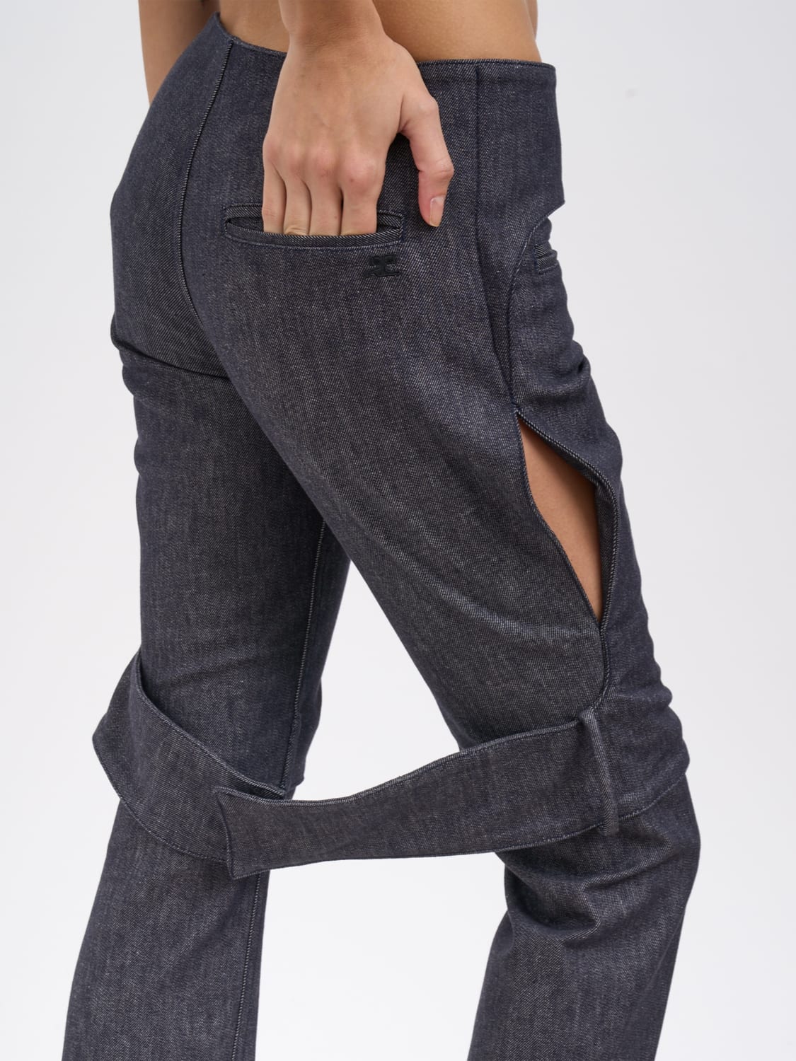 COURRÈGES VAQUEROS: Vaqueros mujer CourrÈges, Gris - Img 5