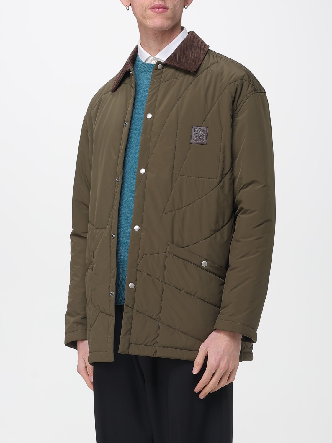 LOEWE 外套: 外套 男士 Loewe, 绿色 - Img 4