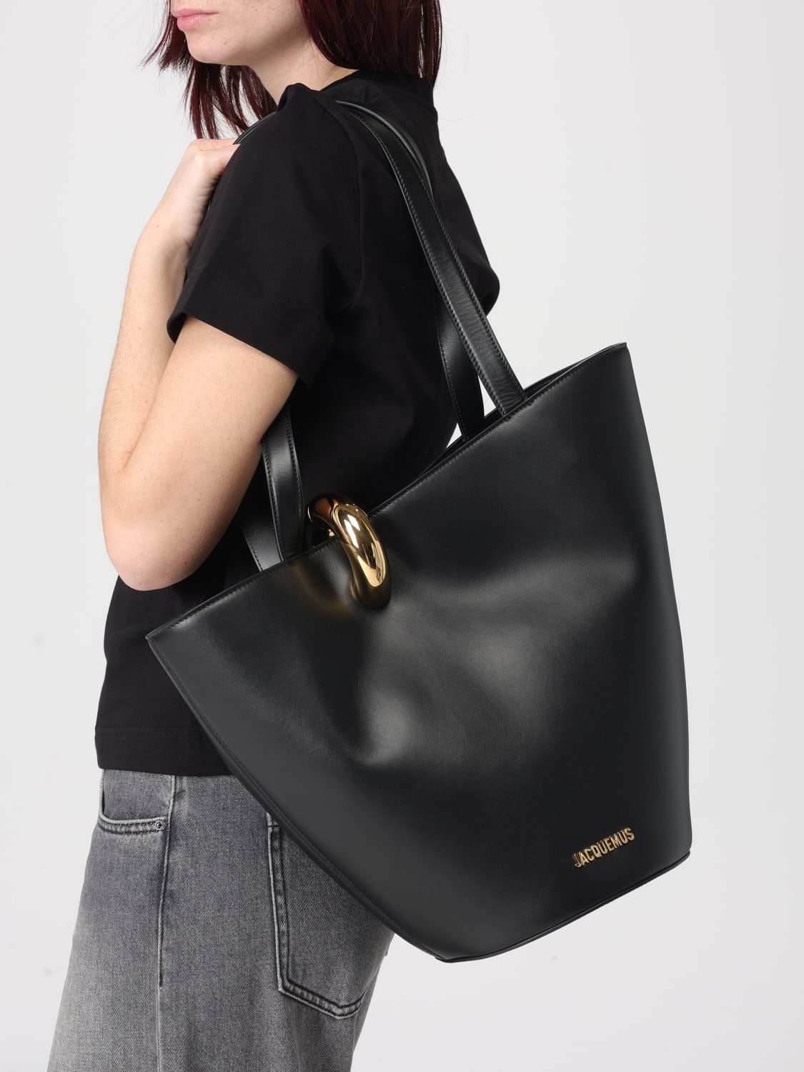 JACQUEMUS SCHULTERTASCHE: Schultertasche damen Jacquemus, Schwarz - Img 2