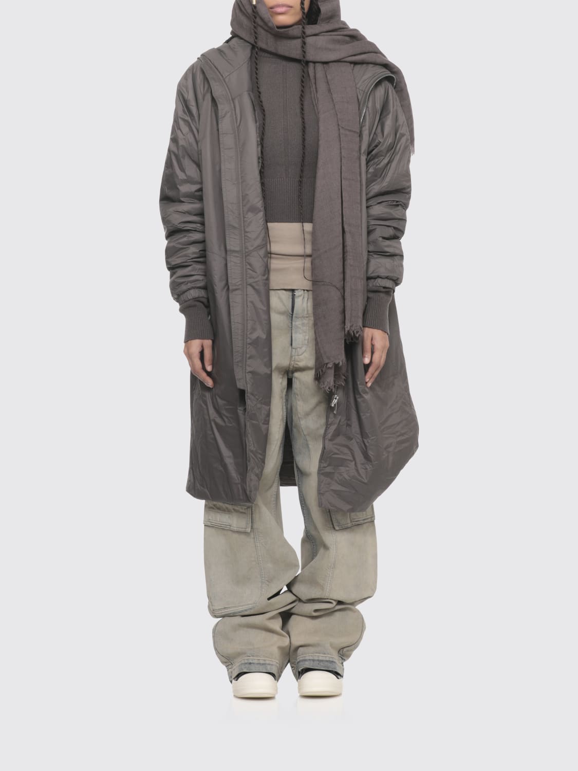 RICK OWENS 围巾: 围巾 女士 Rick Owens, 棕色 - Img 2