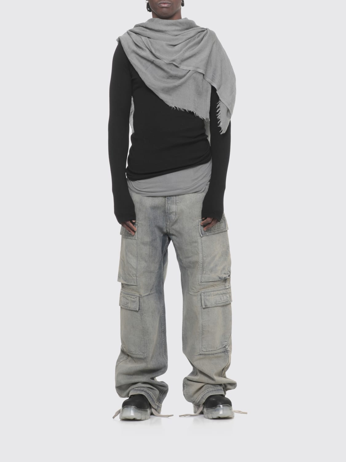 RICK OWENS SCARF: Scarf men Rick Owens, Green - Img 2