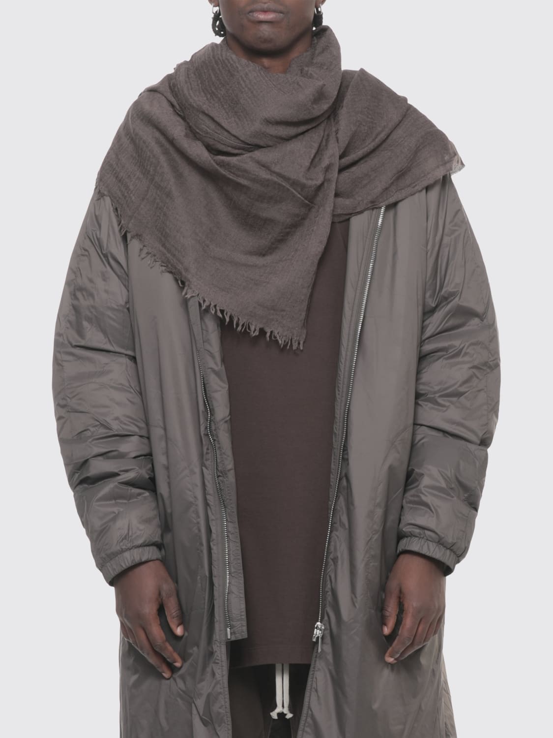 RICK OWENS SCARF: Scarf men Rick Owens, Brown - Img 2