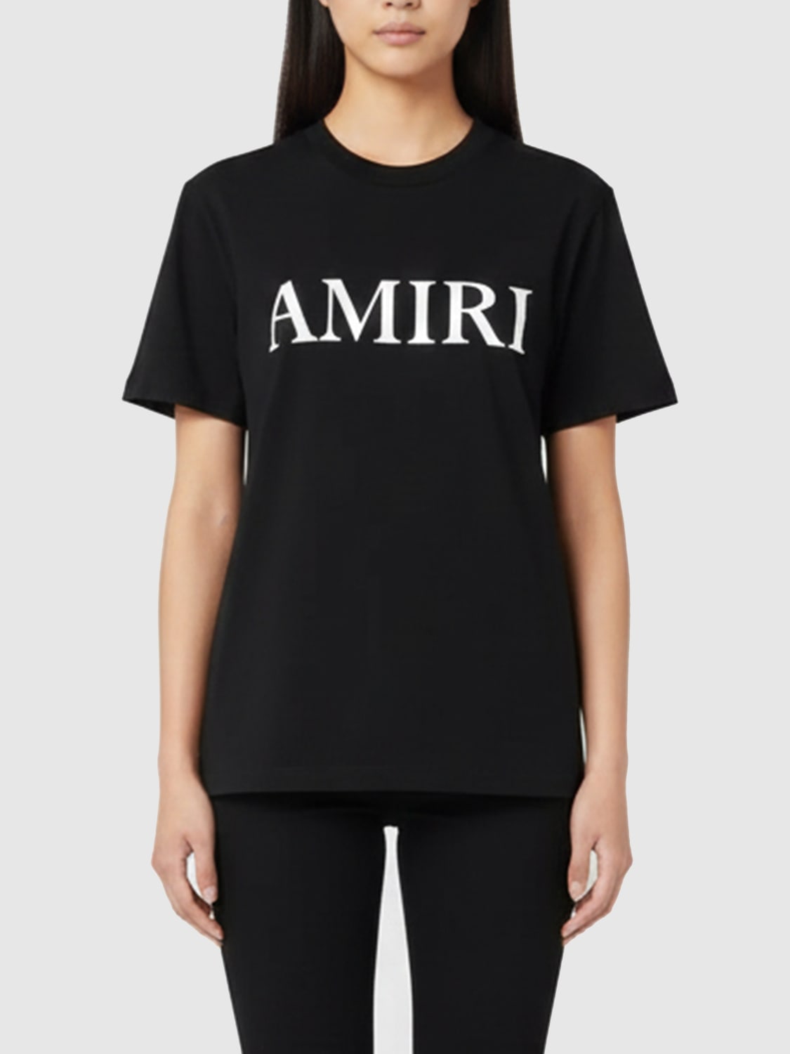 AMIRI T-SHIRTS: T-shirts in cotone con logo Amiri, Nero - Img 1