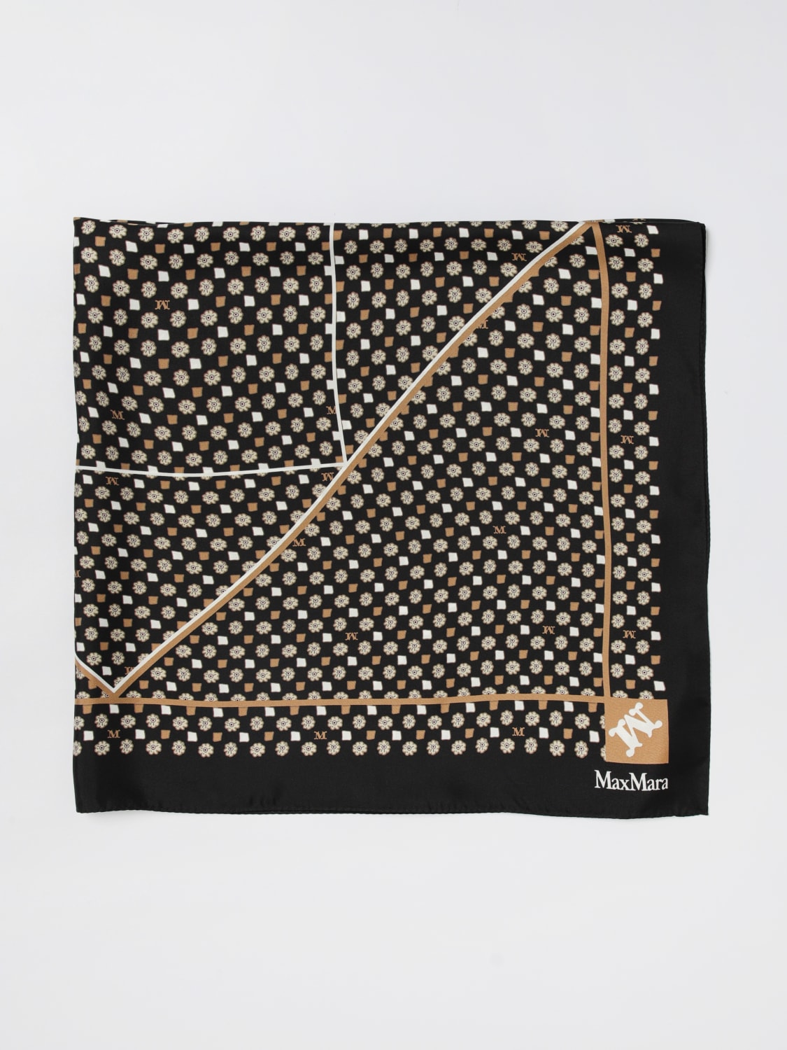 MAX MARA NECK SCARF: Scarf woman Max Mara, Black - Img 1