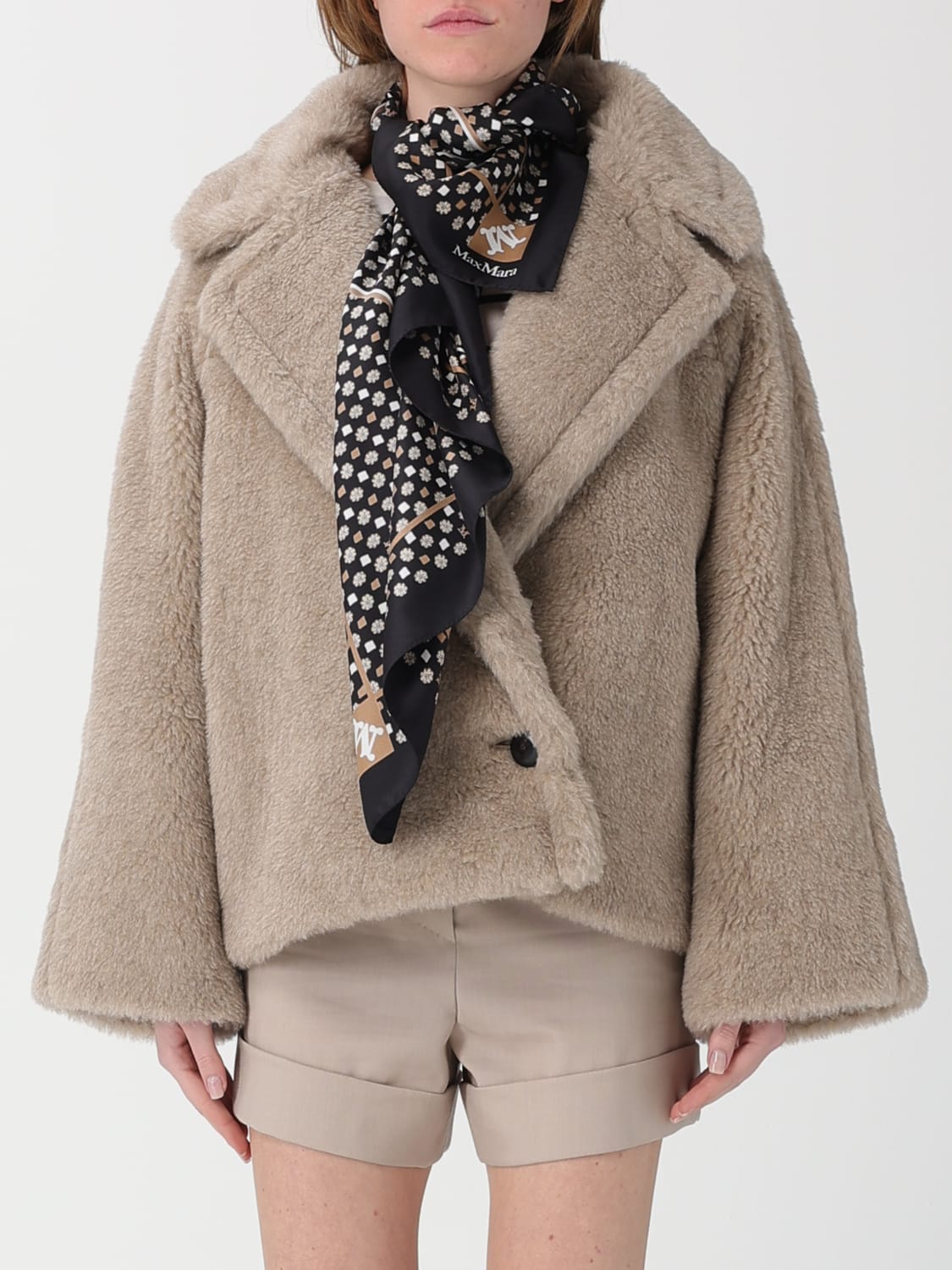 MAX MARA NECK SCARF: Scarf woman Max Mara, Black - Img 2