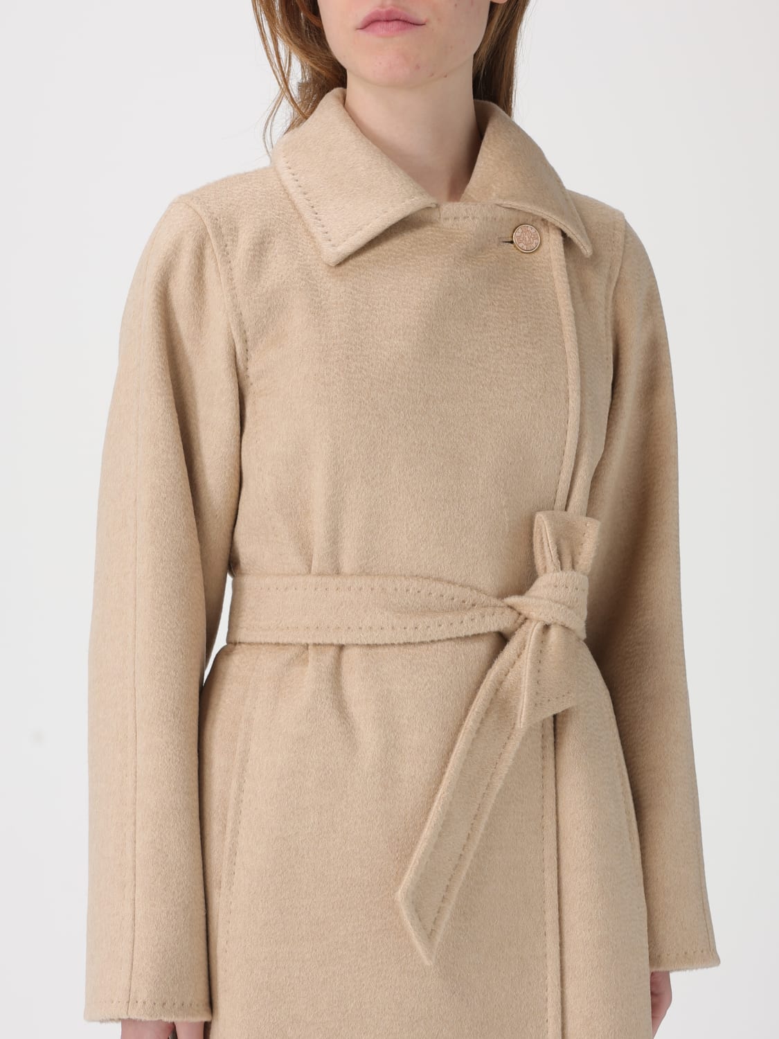 MAX MARA COAT: Coat woman Max Mara, Beige - Img 4