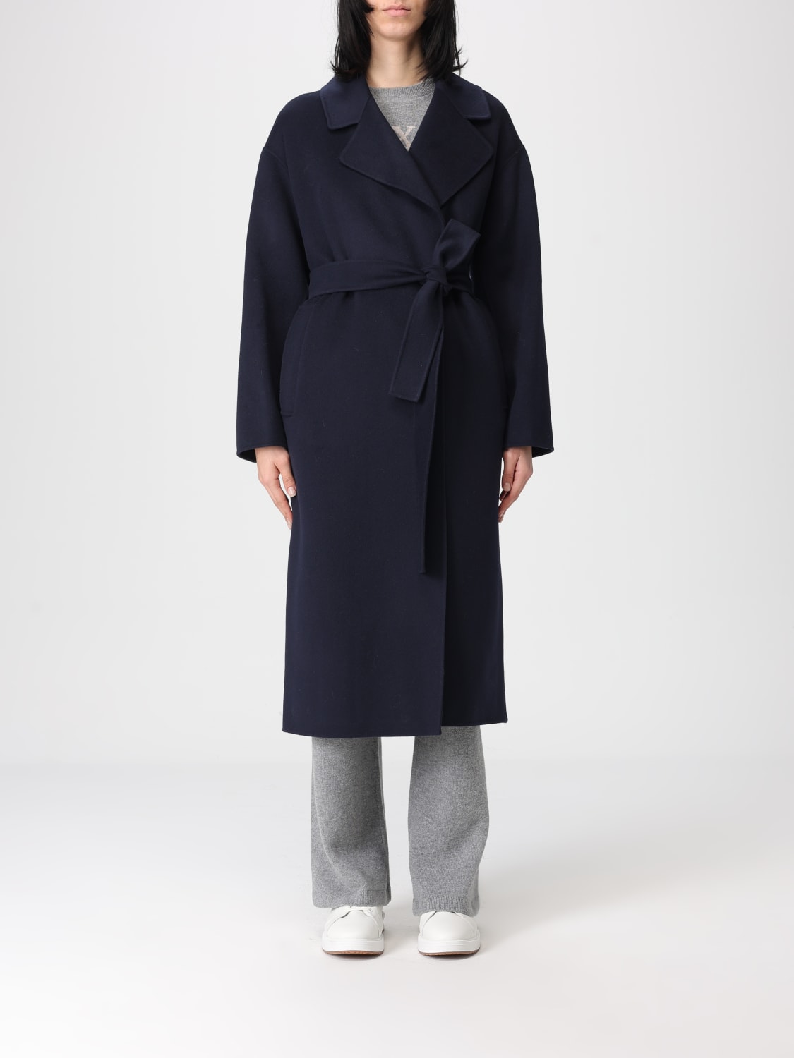 'S MAX MARA ABRIGO: Abrigo mujer 's Max Mara, Azul Oscuro - Img 1