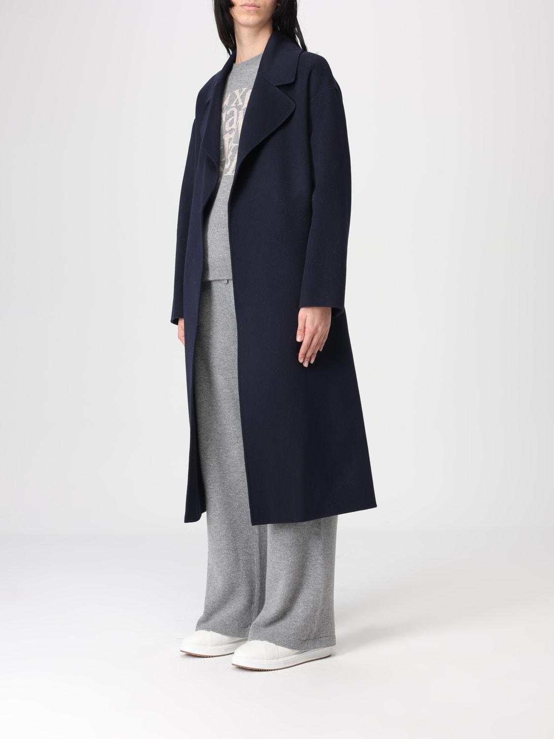 'S MAX MARA ABRIGO: Abrigo mujer 's Max Mara, Azul Oscuro - Img 4