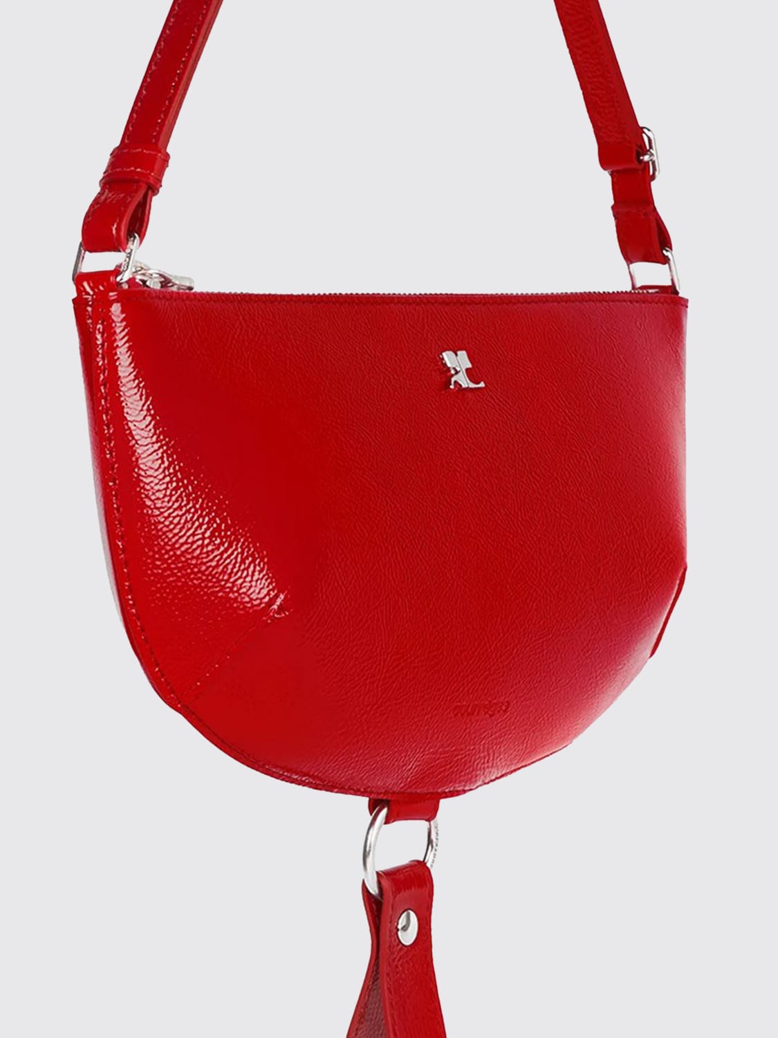 COURRÈGES BORSA A TRACOLLA: Borsa a tracolla donna CourrÈges, Rosso - Img 3