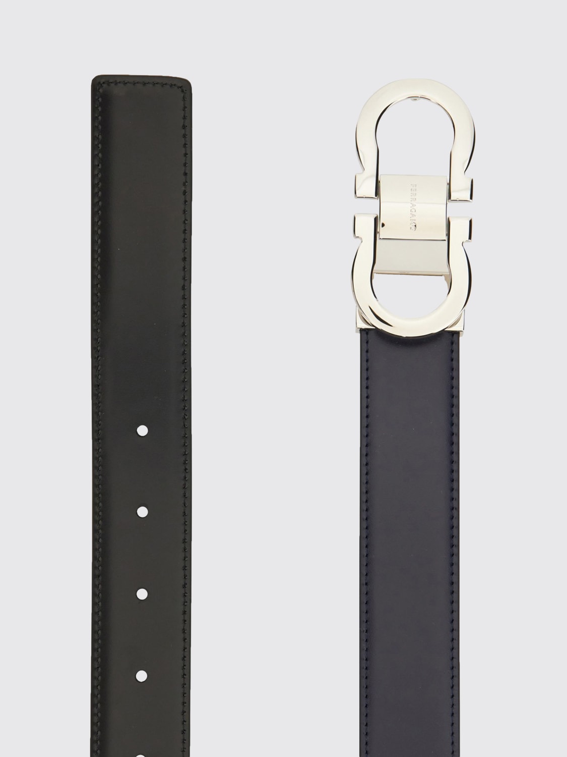 FERRAGAMO BELT: Belt men Ferragamo, Black - Img 3