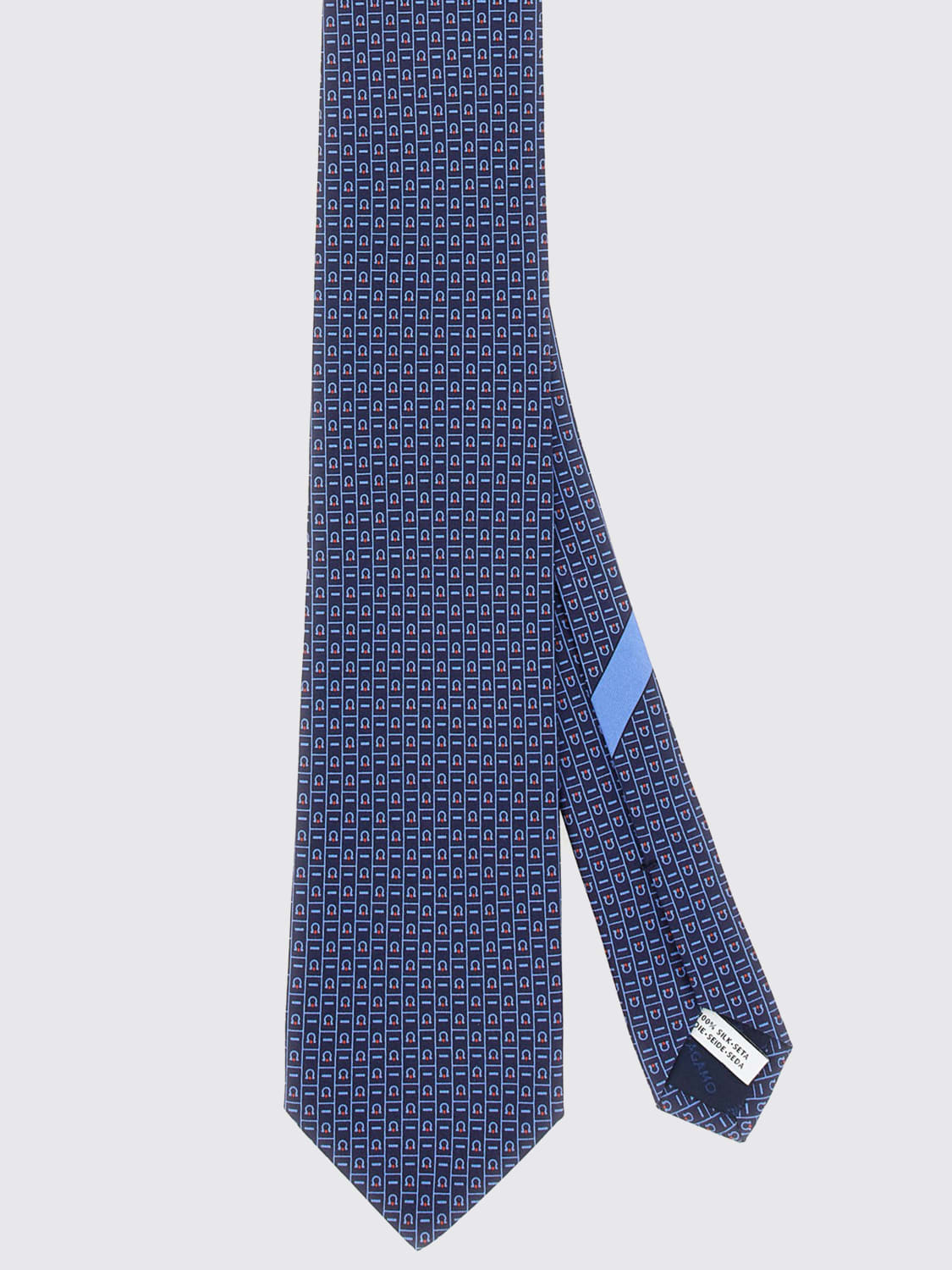 FERRAGAMO KRAWATTE: Krawatte herren Ferragamo, Blau - Img 2