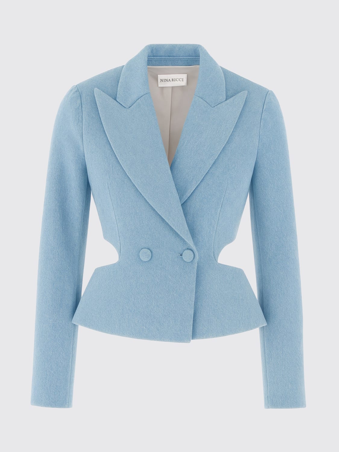 NINA RICCI GIACCA: Blazer di cotone cut-out Nina Ricci, Blue - Img 2