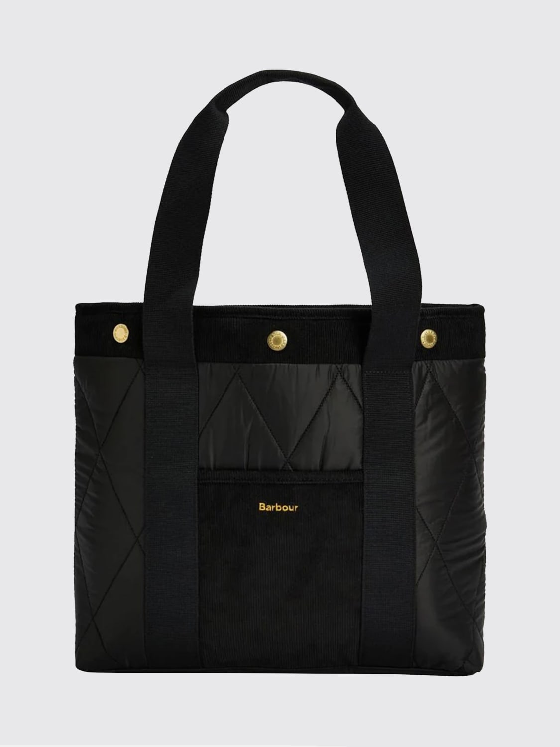 BARBOUR BORSA TOTE: Borsa tote Healy in poliestere Barbour, Nero - Img 1