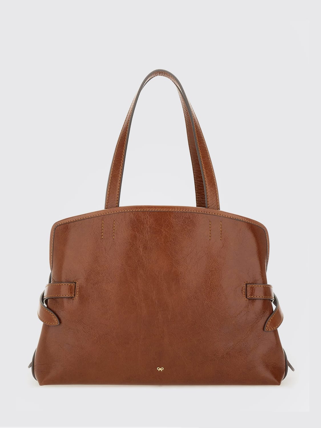 ANYA HINDMARCH BORSA A SPALLA: Borsa a spalla in pelle di vitello Anya Hindmarch, Cuoio - Img 2