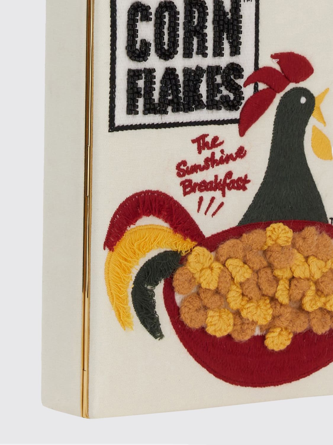 ANYA HINDMARCH BORSA MINI: Borsa mini in cotone Corn Flakes Anya Hindmarch, Giallo - Img 3