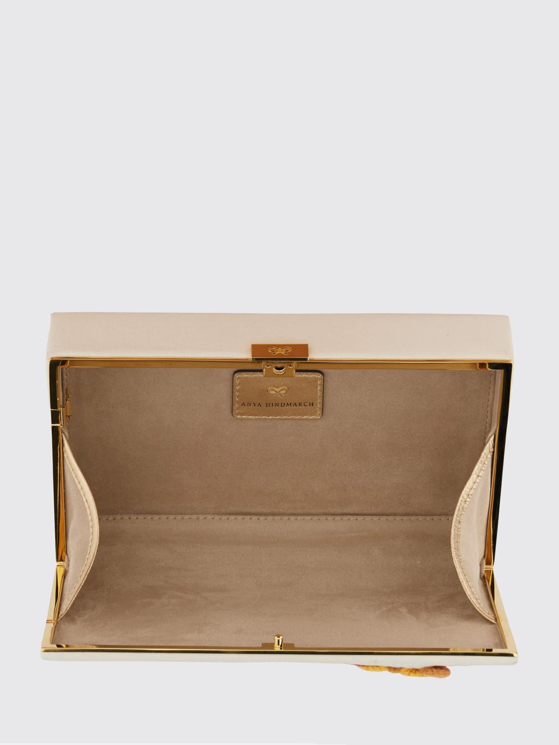 ANYA HINDMARCH BORSA MINI: Borsa mini in cotone Corn Flakes Anya Hindmarch, Giallo - Img 4