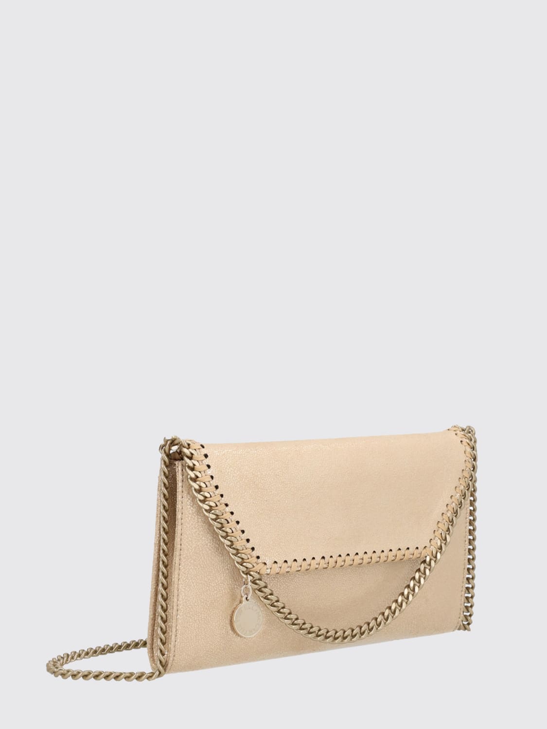 STELLA MCCARTNEY BORSA A TRACOLLA: Borsa Falabella Stella McCartney in pelle sintetica cracklé, Oro - Img 3