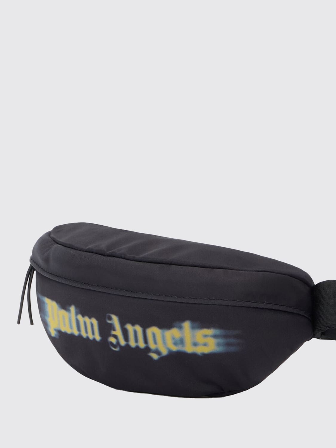 PALM ANGELS BORSA: Marsupio in nylon con logo sfumato Palm Angels, Nero - Img 3