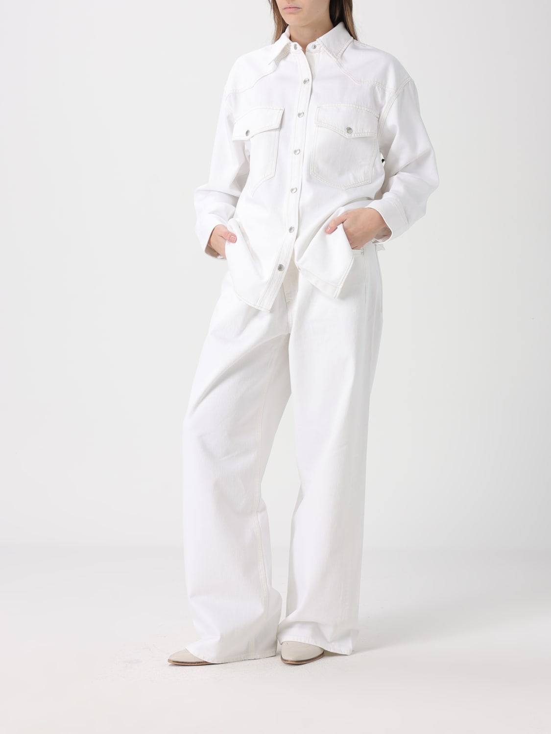 AGOLDE SHIRT: Shirt woman Agolde, Ivory - Img 2