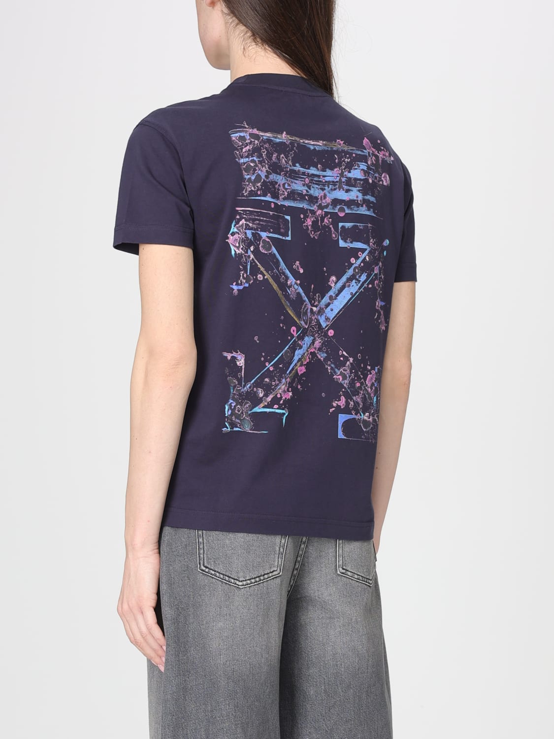 OFF-WHITE TOP: Top femme Off-white, Bleu Marine - Img 2