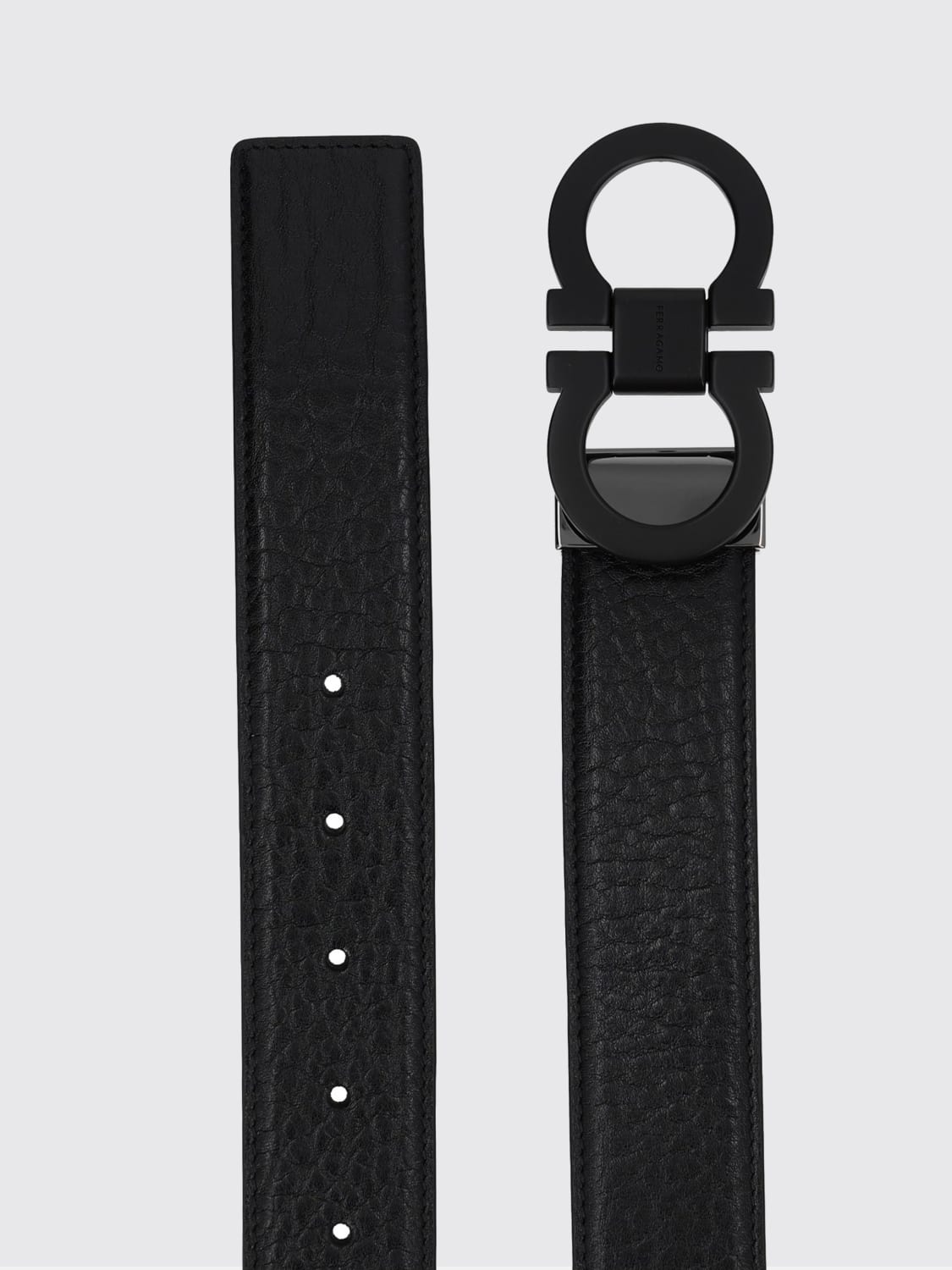 FERRAGAMO BELT: Belt men Ferragamo, Black - Img 3