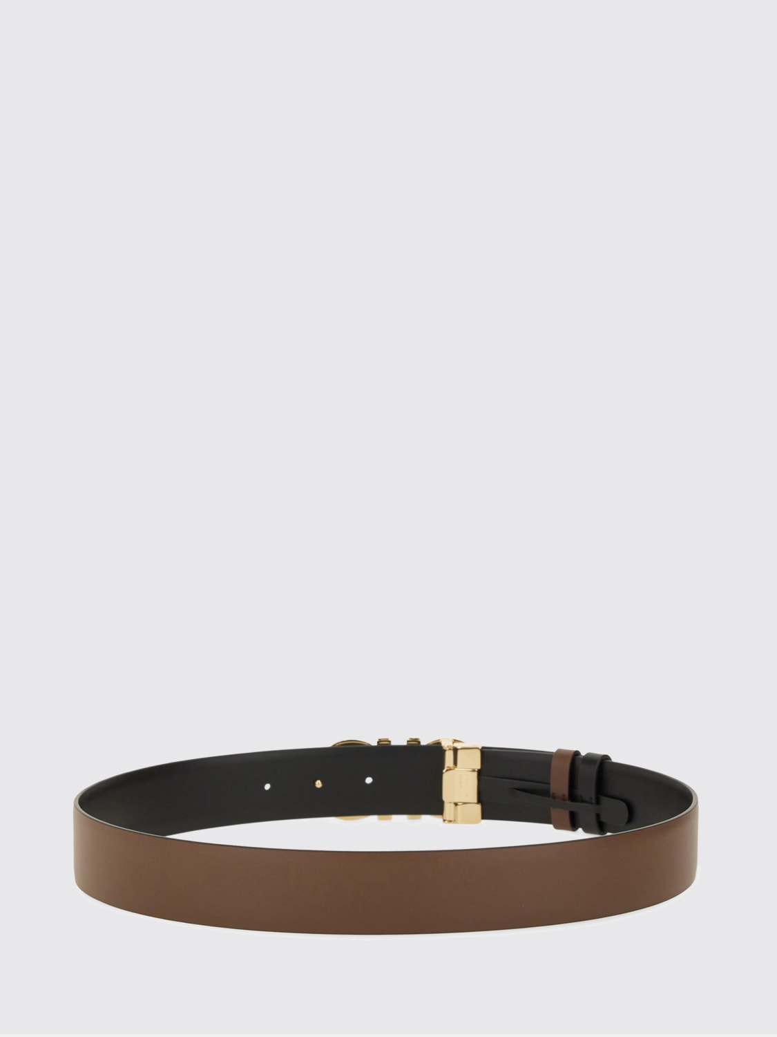 FERRAGAMO CINTURA: Cintura Gancini Ferragamo reversibile in pelle bicolor , Marrone - Img 2