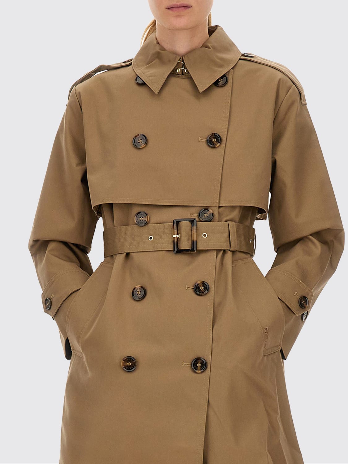 BARBOUR JACKET: Coat woman Barbour, Beige - Img 4