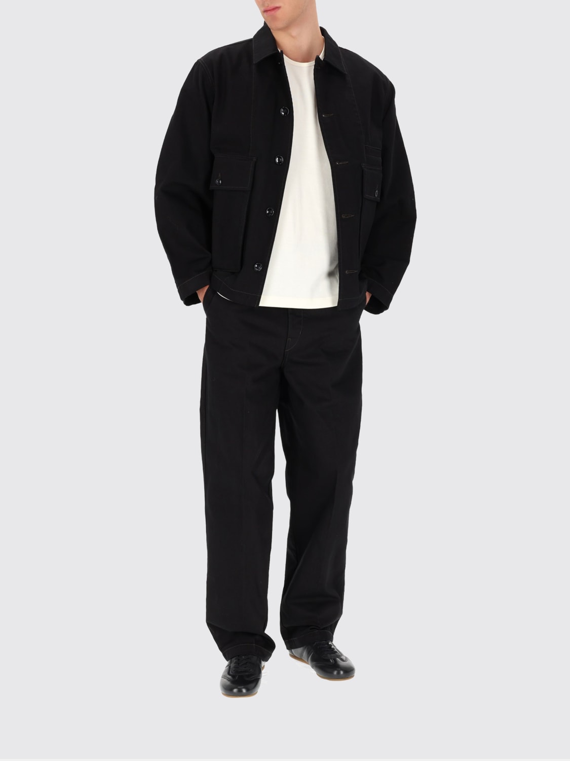 LEMAIRE 팬츠: 팬츠 남성 Lemaire, 블랙 - Img 2