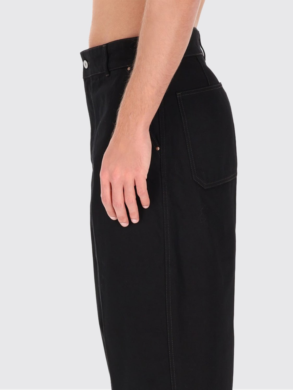 LEMAIRE 팬츠: 팬츠 남성 Lemaire, 블랙 - Img 4