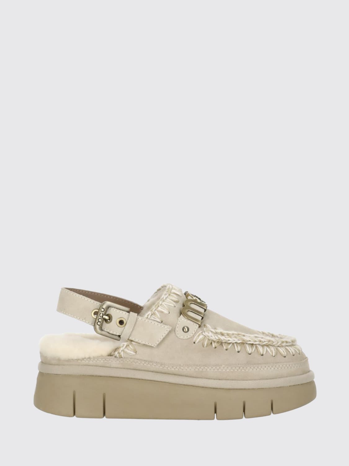 MOU SHOES: Heeled sandal woman Mou, Beige - Img 1