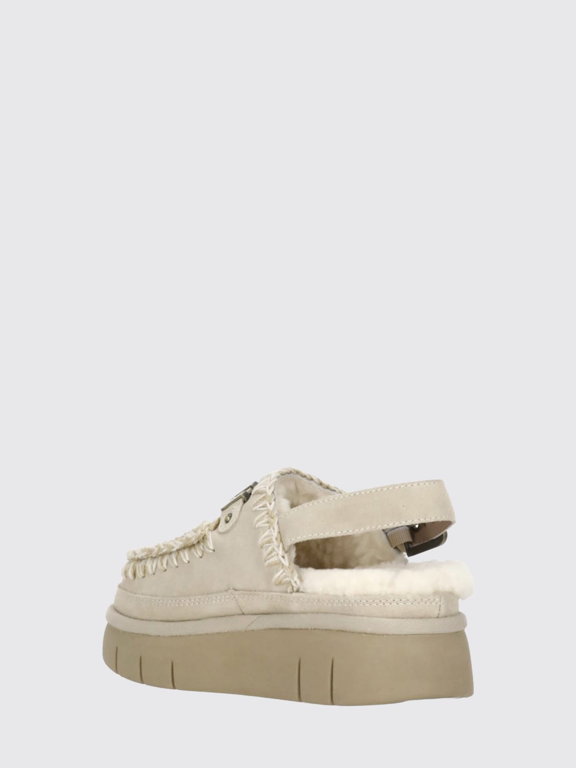 MOU SHOES: Heeled sandal woman Mou, Beige - Img 3