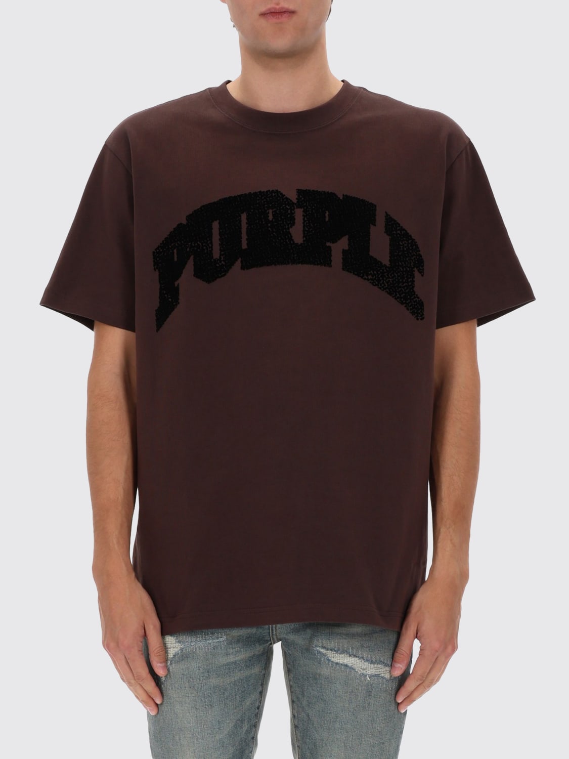 PURPLE T-SHIRT: T-shirt herren Purple, Braun - Img 1
