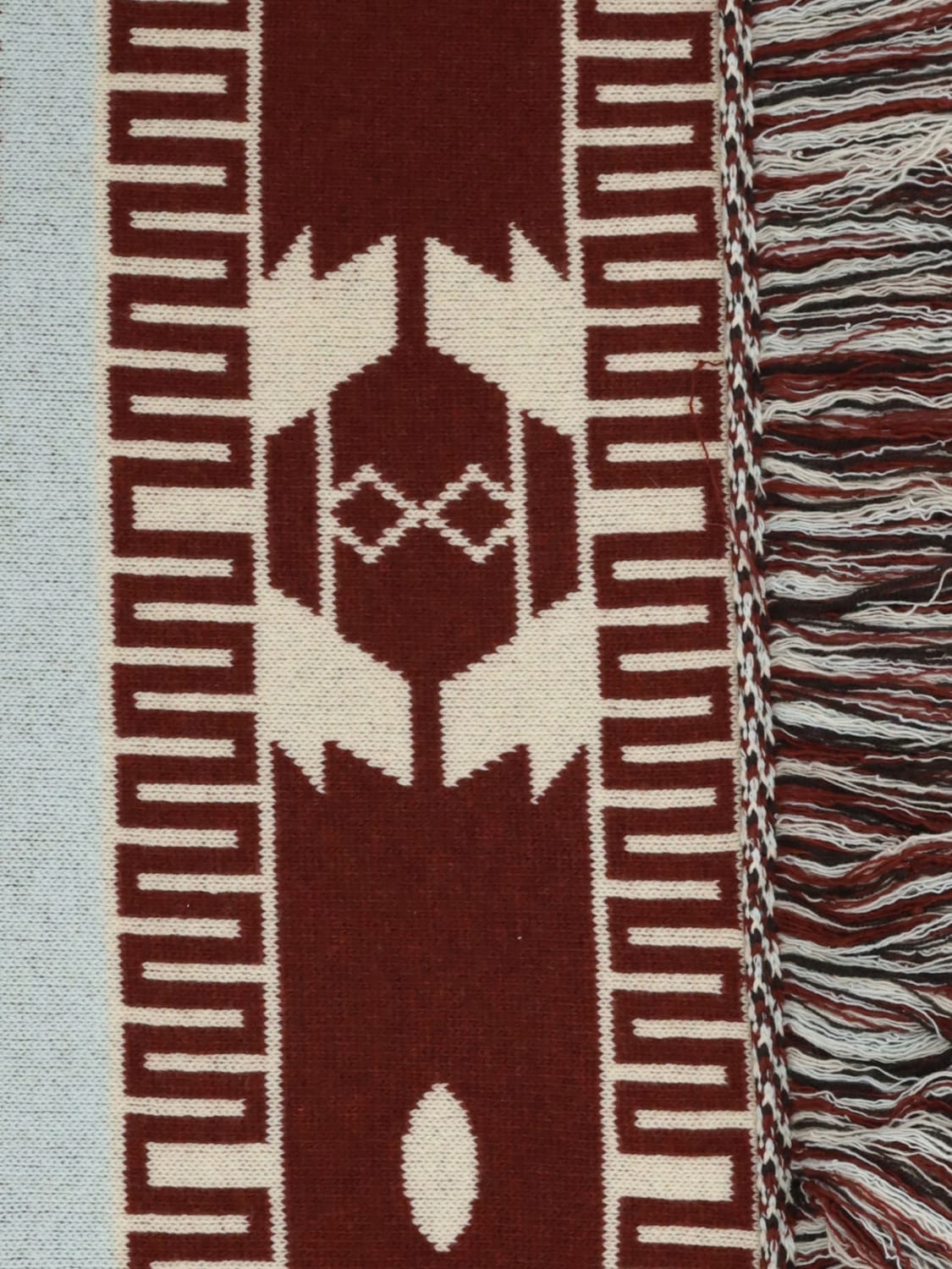 ALANUI COPRILETTI E PLAID: Coperta jacquard con bordo sfilacciato Alanui, Fantasia - Img 3