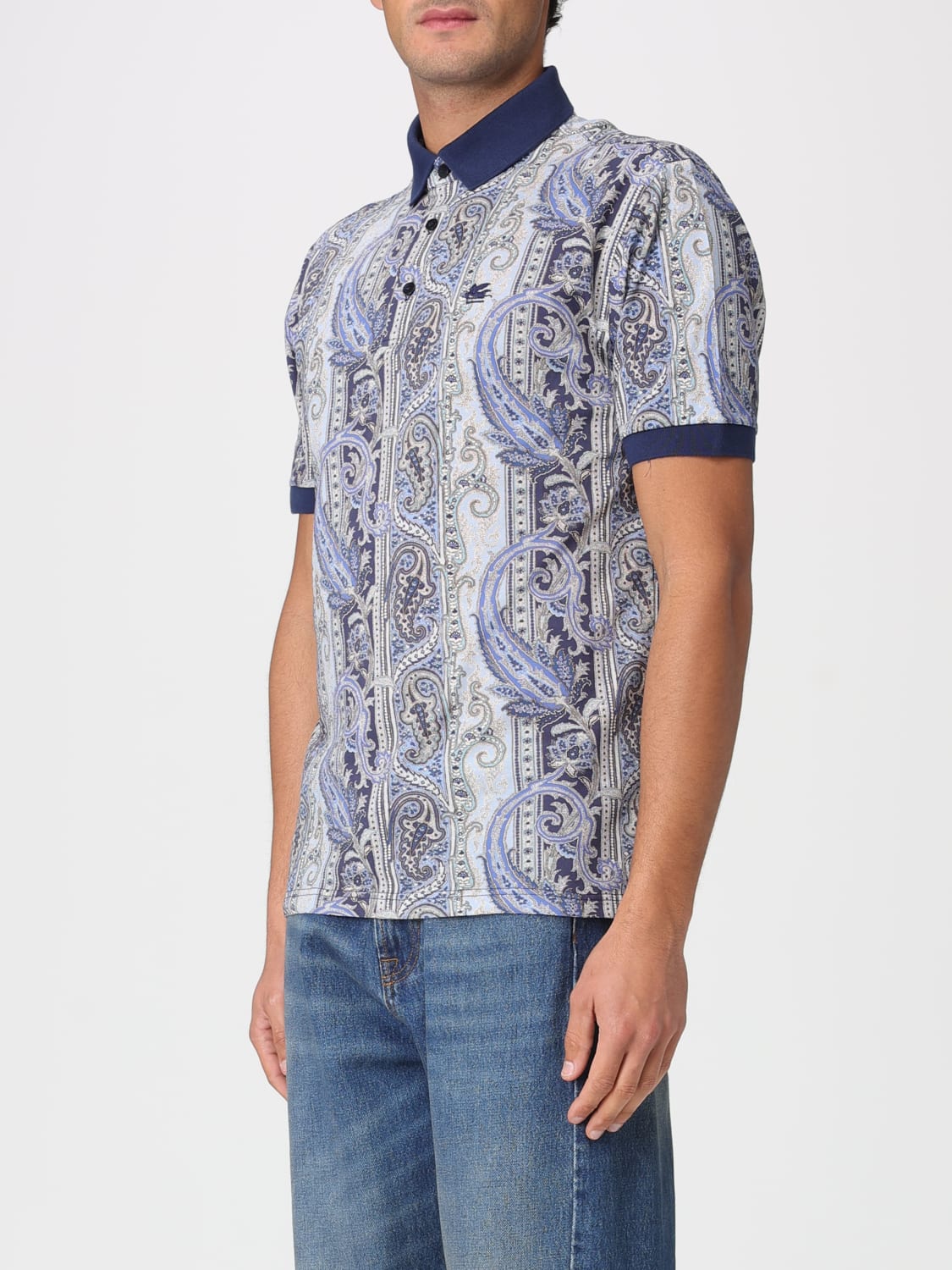 ETRO POLO SHIRT: Polo shirt men Etro, Blue - Img 3