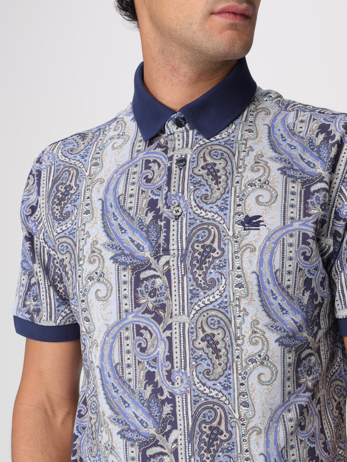 ETRO POLO SHIRT: Polo shirt men Etro, Blue - Img 4