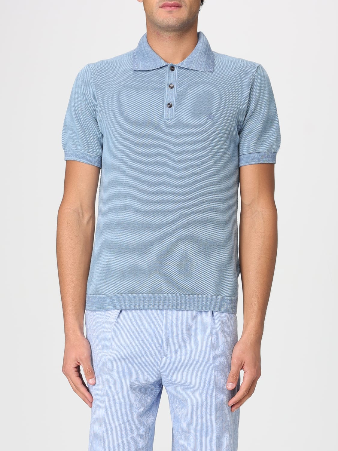 ETRO POLO SHIRT: Polo shirt men Etro, Blue - Img 1