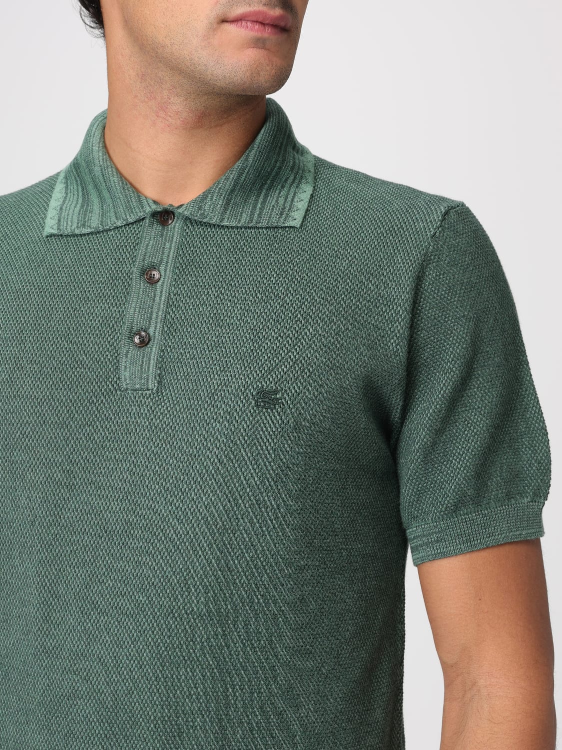 ETRO POLO SHIRT: Polo shirt men Etro, Green - Img 4