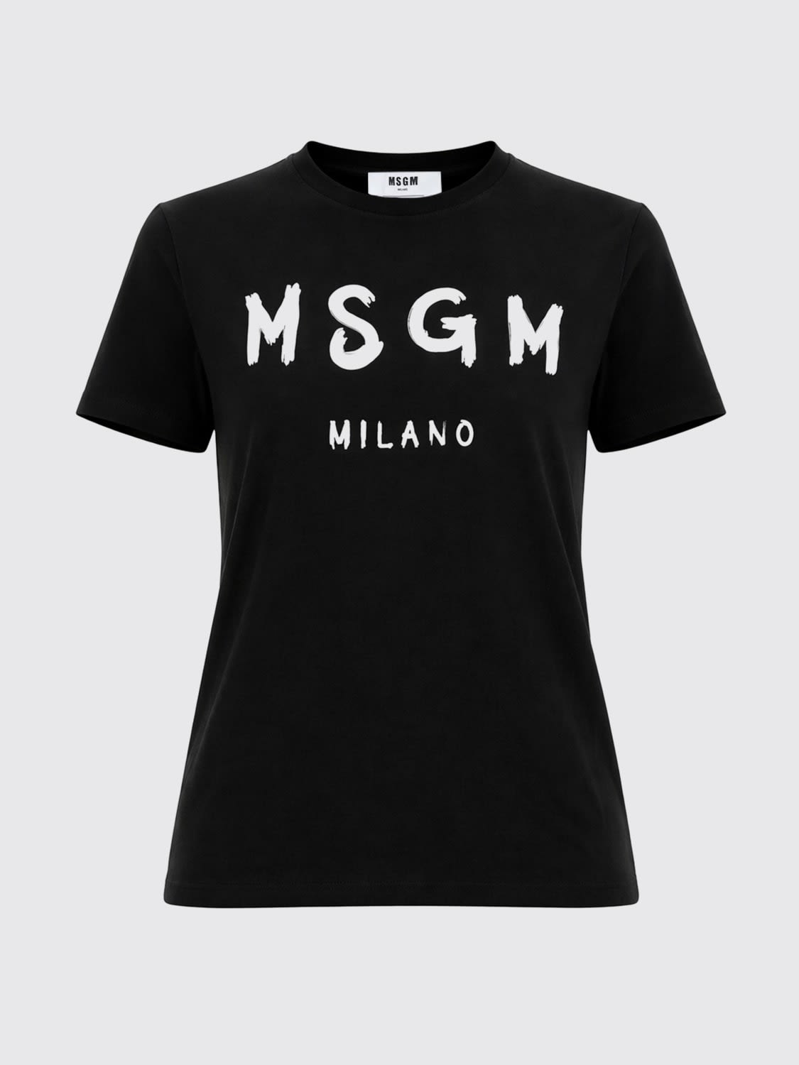 MSGM T-SHIRTS: T-shirts in cotone con logo MSGM, Nero - Img 2