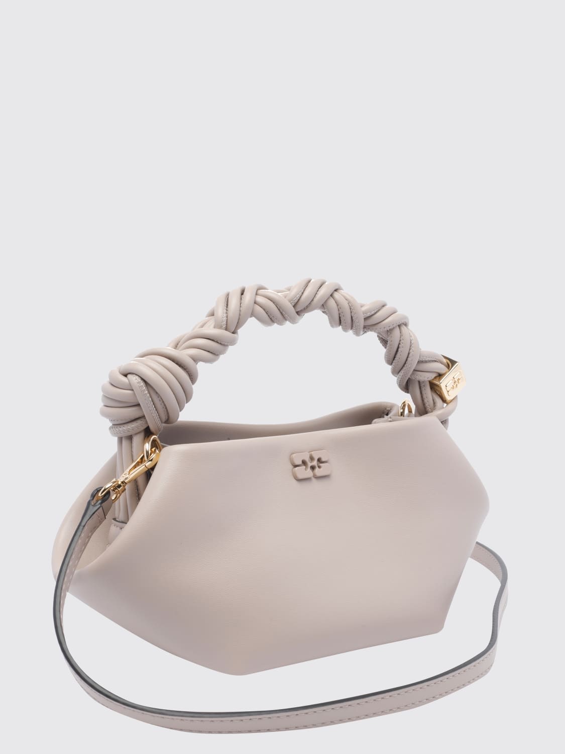 GANNI BORSA A SPALLA: Borsa a spalla donna Ganni, Grigio - Img 3
