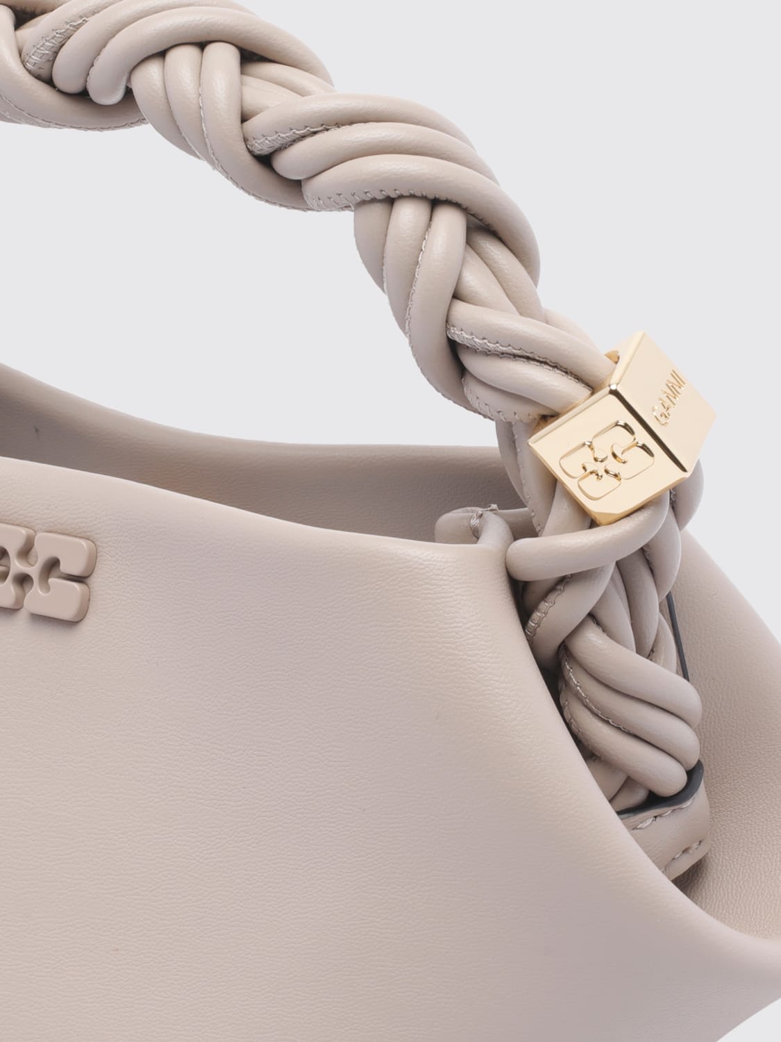 GANNI BORSA A SPALLA: Borsa a spalla donna Ganni, Grigio - Img 4