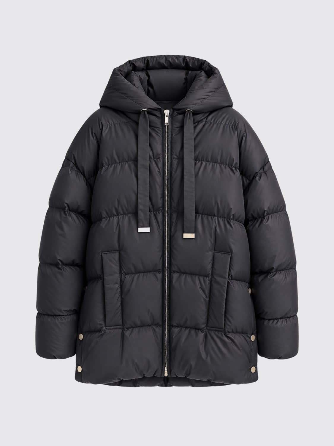 MAX MARA THE CUBE CHAQUETA: Chaqueta de plumas corta Nerine Max Mara The Cube de nailon acolchado con capucha, Negro - Img 2