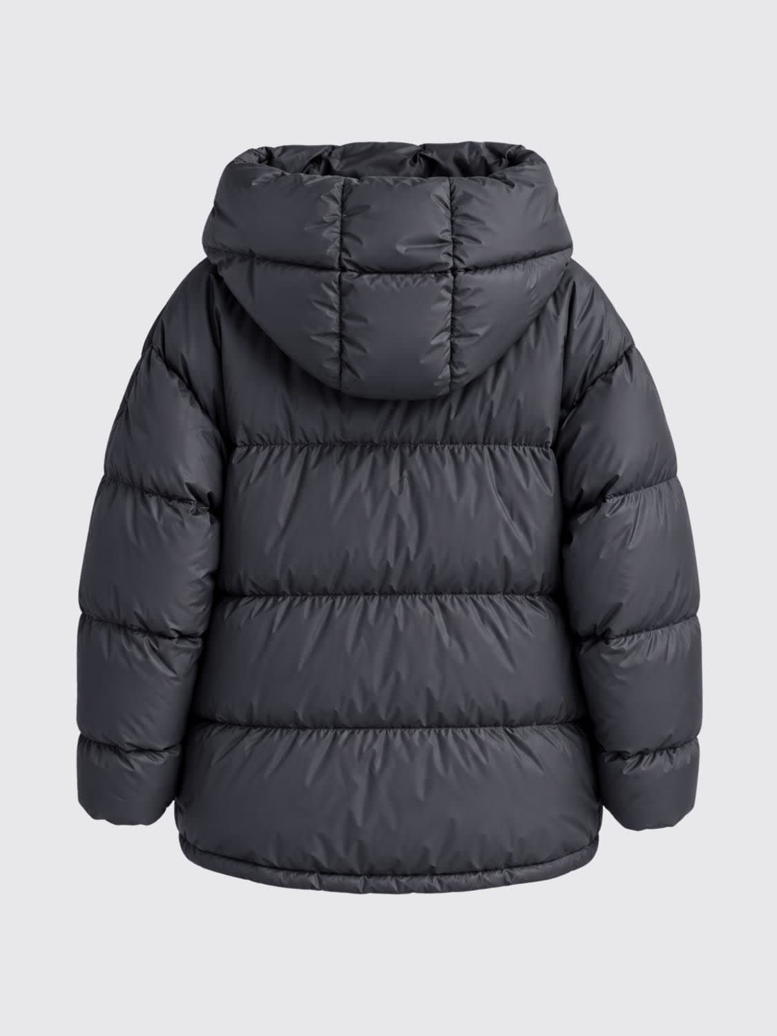MAX MARA THE CUBE CHAQUETA: Chaqueta de plumas corta Nerine Max Mara The Cube de nailon acolchado con capucha, Negro - Img 3
