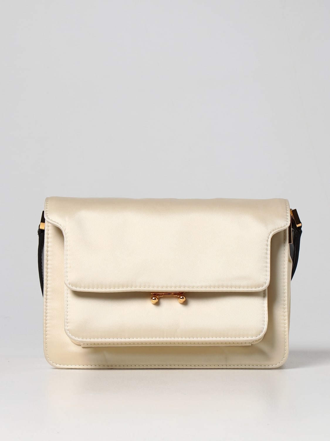 MARNI MINI BAG: Marni Trunk soft tech fabric bag, White - Img 1