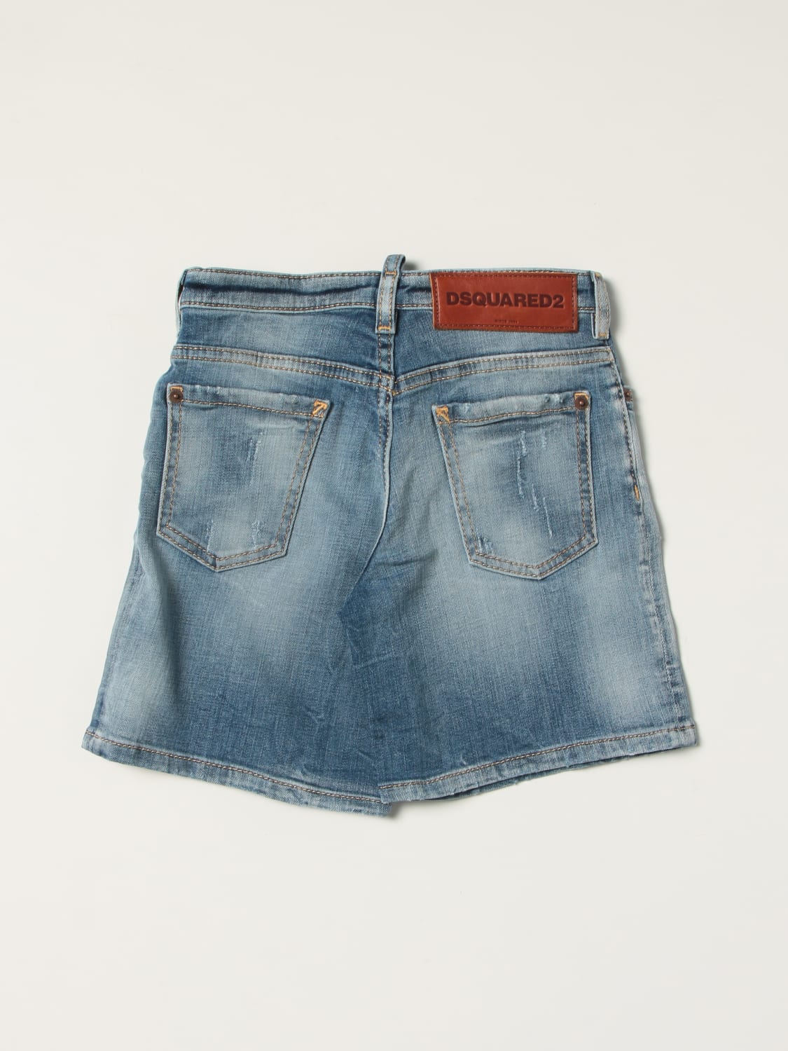 DSQUARED2 PANTALONCINO: Pantaloncino di jeans Dsquared2 Junior a 5 tasche, Denim - Img 2