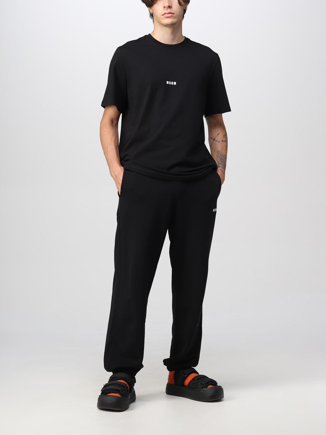 MSGM 티셔츠: 티셔츠 남성 MSGM, 블랙 - Img 2